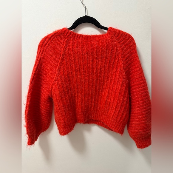 Free People Carter Pullover Sweater Red - Picture 4 of 4